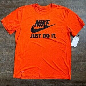 Nike Dri Fit Just Do It Orange Tshirt Large